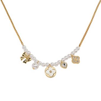 LC Lauren Conrad Gold Tone Chain Charm Necklace