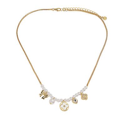 LC Lauren Conrad Gold Tone Chain Charm Necklace