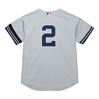 Men's Mitchell & Ness Derek Jeter Gray New York Yankees Cooperstown Collection 2000 World Series Authentic Jersey