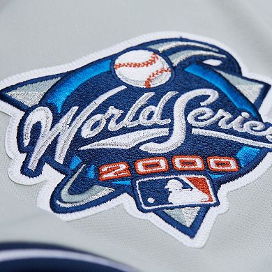 Men's Mitchell & Ness Derek Jeter Gray New York Yankees Cooperstown Collection 2000 World Series Authentic Jersey