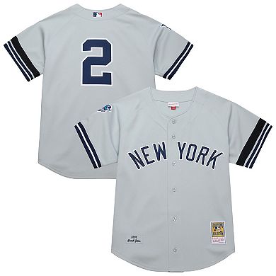 Men's Mitchell & Ness Derek Jeter Gray New York Yankees Cooperstown Collection 2000 World Series Authentic Jersey