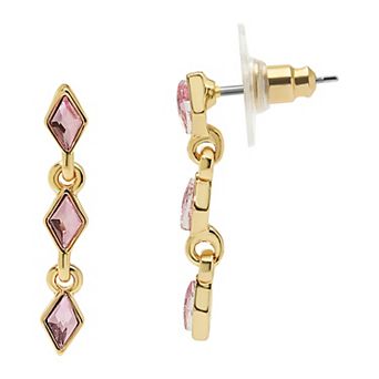 LC Lauren Conrad Gold-Tone Diamond-Shaped Dangle Darrings