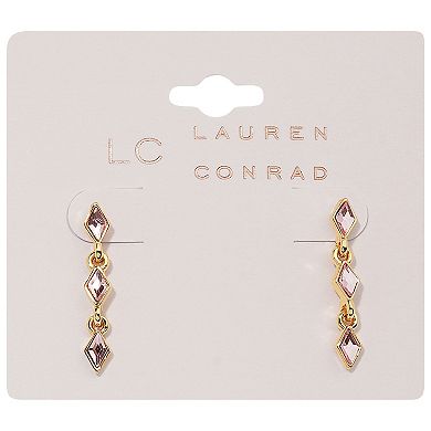 LC Lauren Conrad Gold-Tone Diamond-Shaped Dangle Darrings