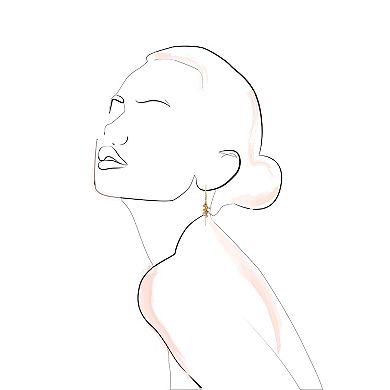 LC Lauren Conrad Gold Tone Drop Bead Earrings