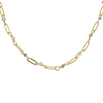 LC Lauren Conrad Gold Tone Bead Chain Necklace