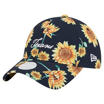 Women's New Era Navy Houston Texans Adventure Sunflower 9TWENTY Adjustable Hat