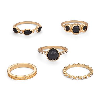 Emberly Gold Tone 5-pk. Ring Set