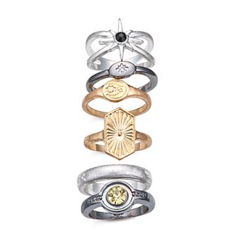 Emberly Celestial Tonal 6 pc Ring Set