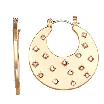 Emberly Women's Crescent Hoop Earrings