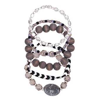 Emberly 5 pc Assorted Beaded Bracelet Set