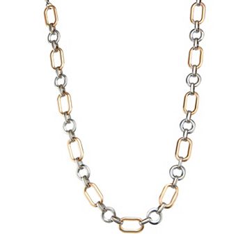 Emberly Two Tone Link Chain Necklace