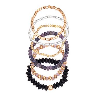 Emberly 6 pc Beaded Stretch Bracelets