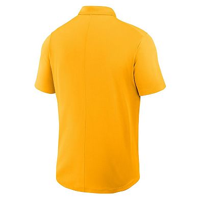 Men's Nike Gold West Virginia Mountaineers Primetime Victory Primary Logo Performance Polo