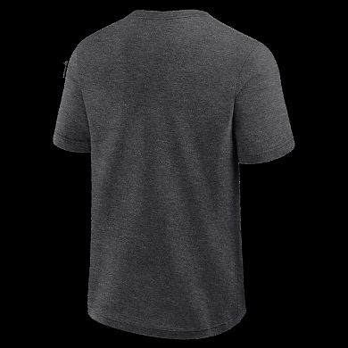 Men's Heather Charcoal Chicago Blackhawks Top Notch T-Shirt