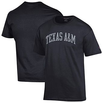 Men's Champion Black Texas A&M Aggies Basic Arch T-Shirt