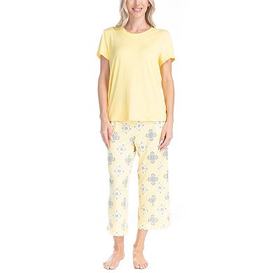 Petite MUK LUKS All Mixed Up 4-pc. Pajama Top & Pajama Bottoms Set