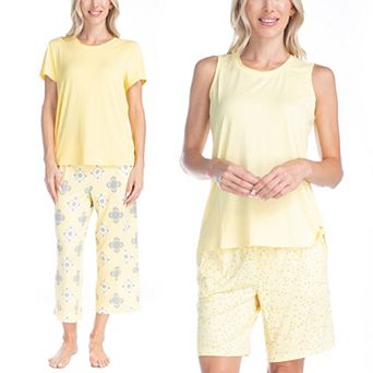 MUK LUKS All Mixed Up 4 pc Pajama Top & Pajama Bottoms Set in Petite and Plus Size