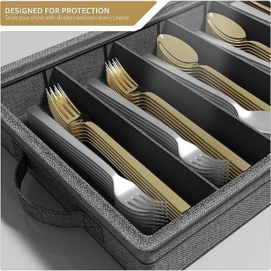 Sorbus Flatware Storage Chest with Clear Lid
