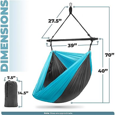 Sorbus Hanging Outdoor Camping Cacoon Chair - Collapsible and Lightweight Swings