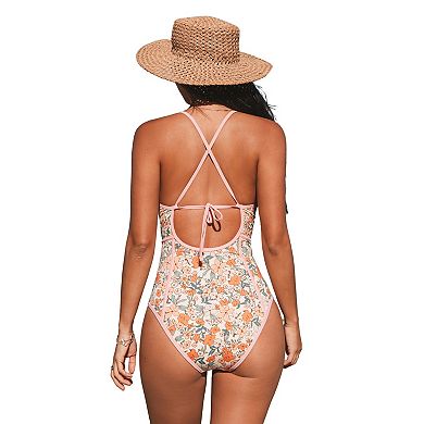 Women's Cupshe Plunging Crossback One-Piece Swimsuit