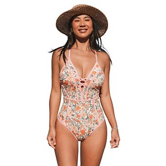Women's Cupshe Plunging Crossback One-Piece Swimsuit