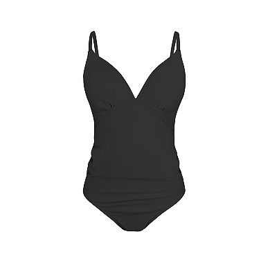 Women's Cupshe Ruched V-Neck Cami Maternity One-Piece Swimsuit