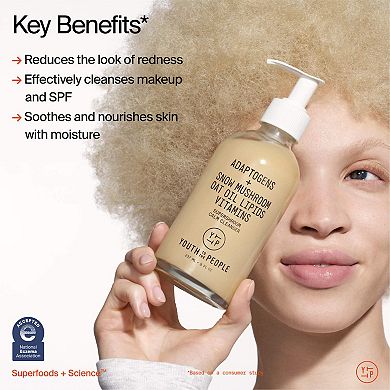 Adaptogens + Snow Mushroom + Oat Oil Lipids + Vitamins Supershroom Calm Cleanser