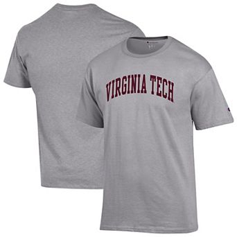 Men's Champion Heather Gray Virginia Tech Hokies Basic Arch T-Shirt
