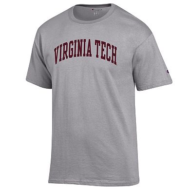 Men's Champion Heather Gray Virginia Tech Hokies Basic Arch T-Shirt
