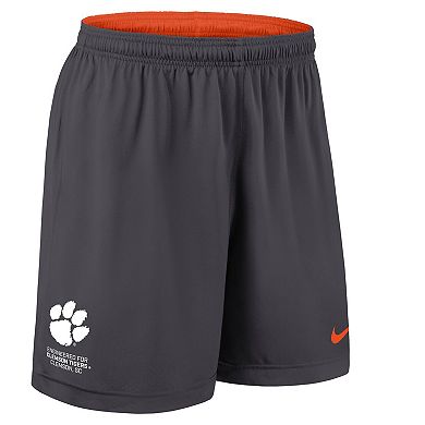 Men's Nike Orange/Charcoal Clemson Tigers 2025 Sideline Reversible Performance Shorts