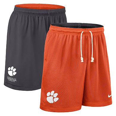 Men's Nike Orange/Charcoal Clemson Tigers 2025 Sideline Reversible Performance Shorts