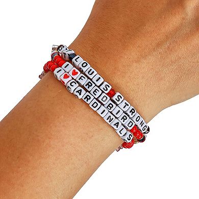 FOCO St. Louis Cardinals 3-Pack Friendship Bracelet Set