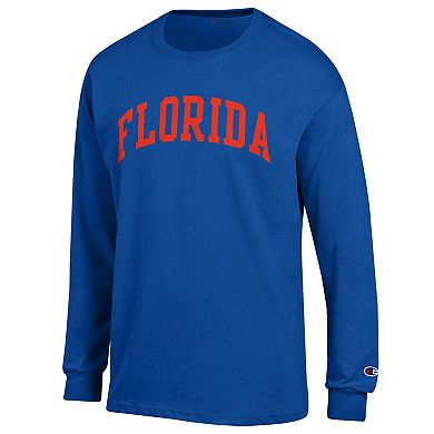 Men's Champion Royal Florida Gators Basic Arch Long Sleeve T-Shirt