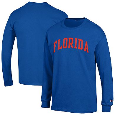 Men's Champion Royal Florida Gators Basic Arch Long Sleeve T-Shirt