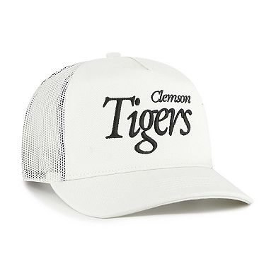 Unisex '47 Cream Clemson Tigers Foundation Script Adjustable Trucker Hat