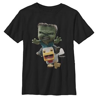Boys 8-20 Minecraft Chicken Jockey Attack Graphic Tee