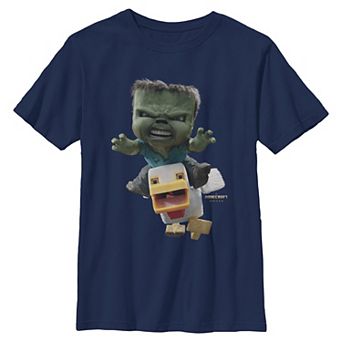 Boys 8-20 Minecraft Chicken Jockey Attack Graphic Tee