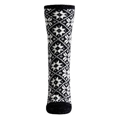 Holiday Snowflake Plush Lined Socks