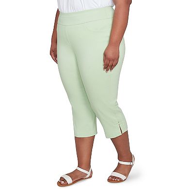Hearts of Palm Plus Size I Pink I Can Solid Capri