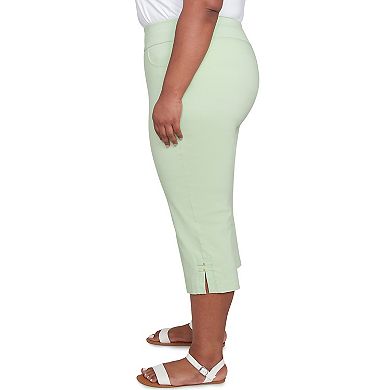 Hearts of Palm Plus Size I Pink I Can Solid Capri