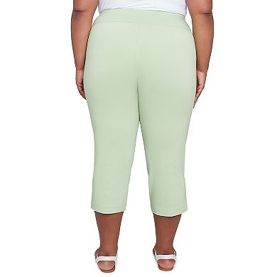Hearts of Palm Plus Size I Pink I Can Solid Capri