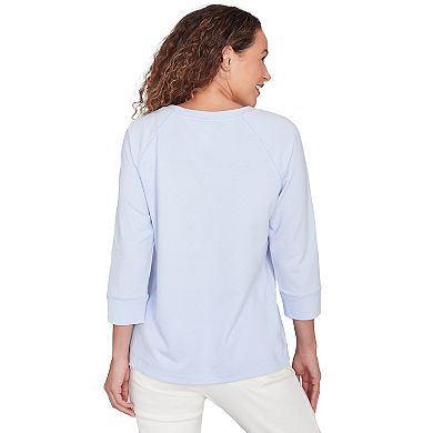 Hearts of Palm Women's Making Waves Pineapple Print Top