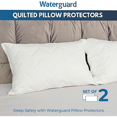 Waterguard Quilted Waterproof and Hypoallergenic Pillow Covers - 4 Pack