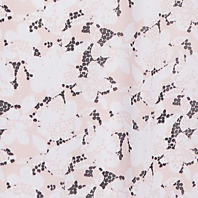 Hearts of Palm Plus Size In Black & White Floral Mesh Top