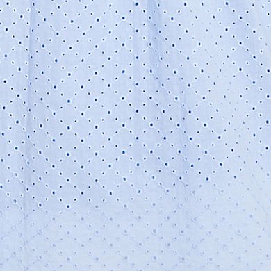 Hearts of Palm Plus Size Anchors Away Short Sleeve Eyelet Pull Over Top