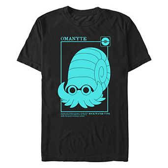 Men's Pokemon Omanyte Poster Graphic Tee