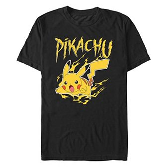 Men's Pokemon Pikachu Electric Lighting Graphic Tee