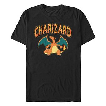 Men's Pokemon Charizard Flames Graphic Tee