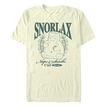 Men's Pokemon Snorlax Naps & Snacks Club 0143 Graphic Tee