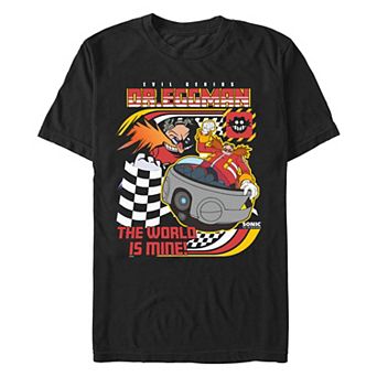 Men's Sonic the Hedgehog Dr. Eggman Evil Genius Poster Graphic Tee